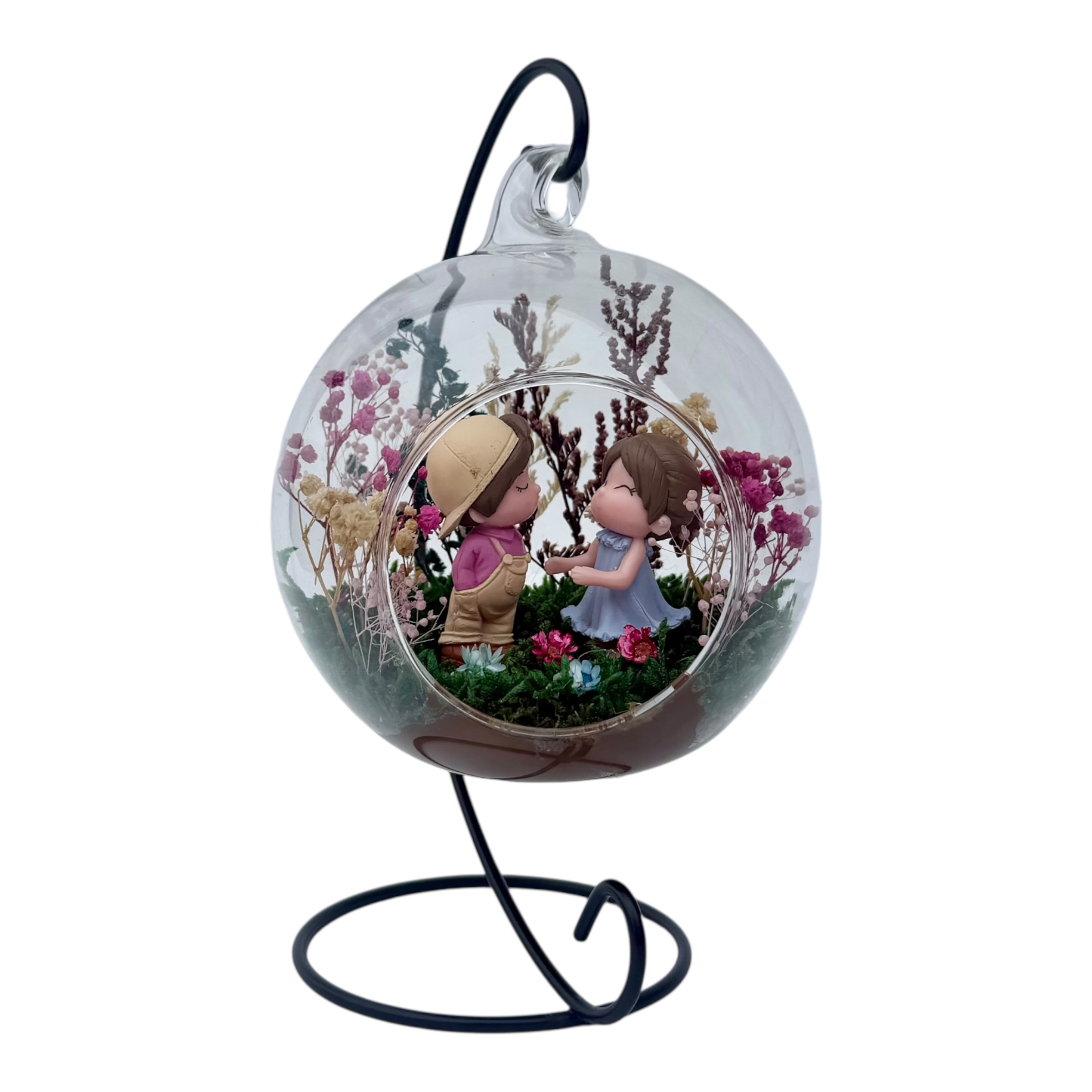 Glob decorativ mare de sticla cu suport metalic cuplu (3) Glob decorativ mare de sticla cu suport metalic cuplu (3)