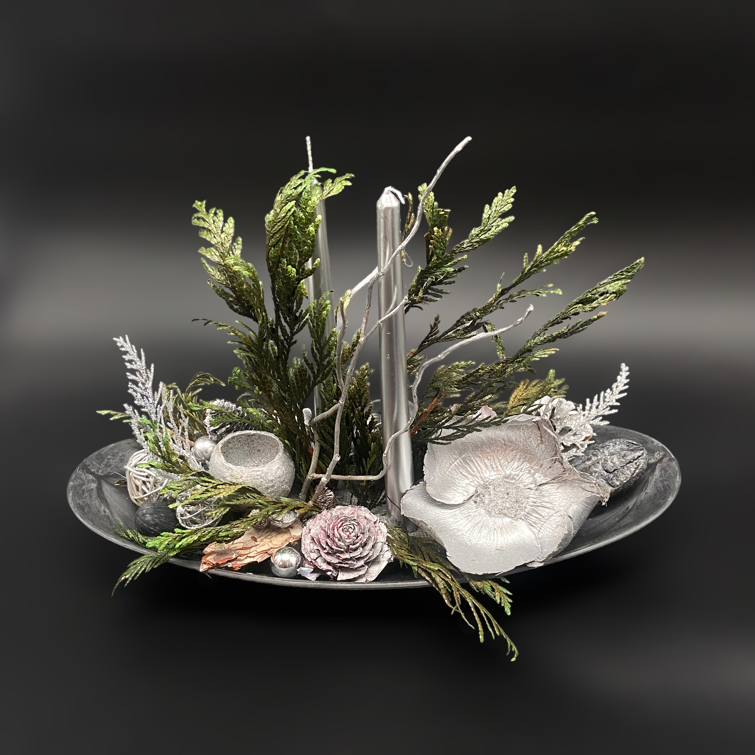 Aranjament de masa argintiu 3 Aranjament de masa argintiu 3