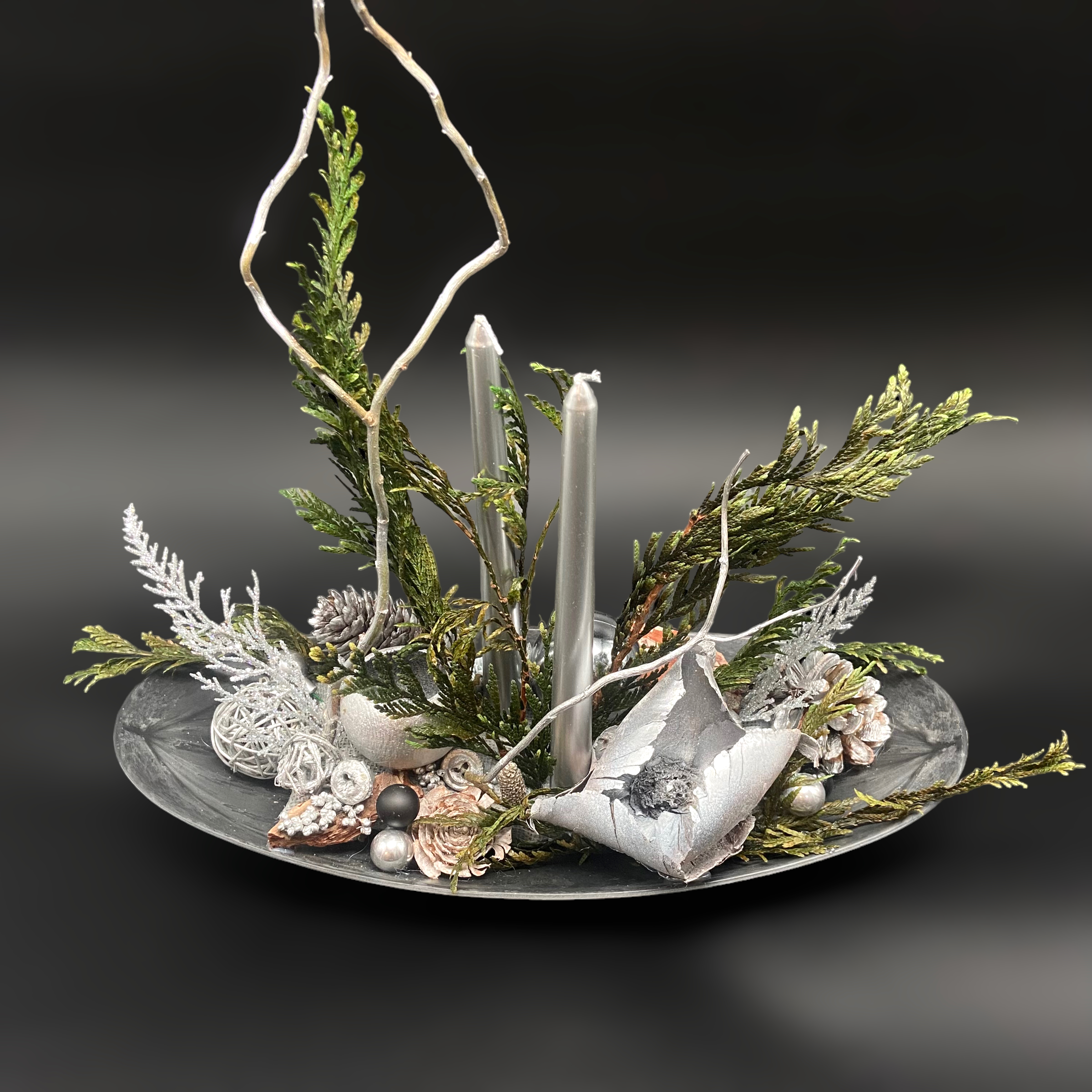 Aranjament de masa argintiu 4 Aranjament de masa argintiu 4